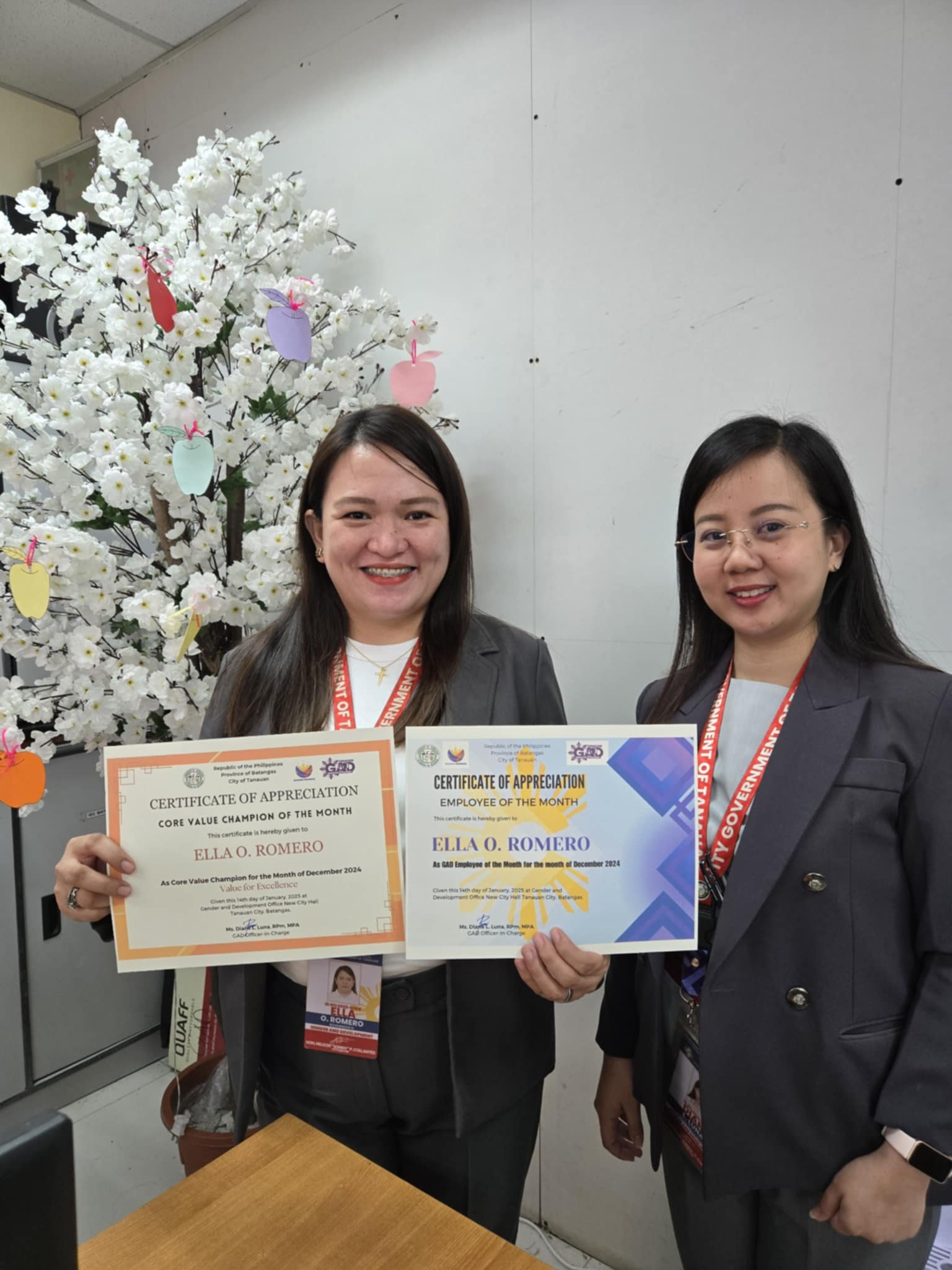the accomplishment of GAD office for the year 2024 and Plans and Goals for 2025